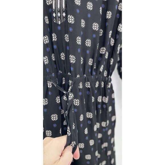 Two By Vince Camuto Tunic Dress Multicolor Geometric Cinched Waist Sz Small Boho - Picture 10 of 13